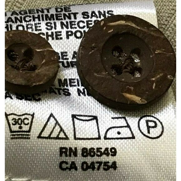 100% Silk Tommy Bahama Light Gray Greenish Striped Button-Up Shirt w Pocket M - Picture 7 of 7